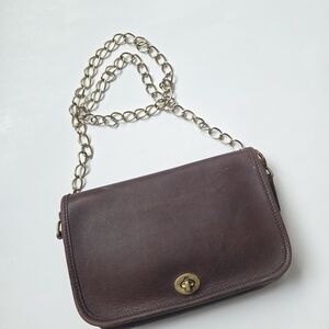 Vintage Coach Dinky Bag 9755 Brown Leather